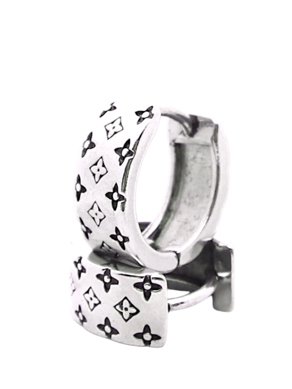 Sterling Silver Plated Silver Huggie Hoop Earrings Minimalist - Picture 8 of 15